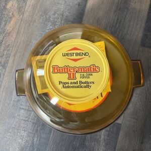 Vintage West Bend Butter-matic II  4 Quart Automatic Corn Popper. New NWOB